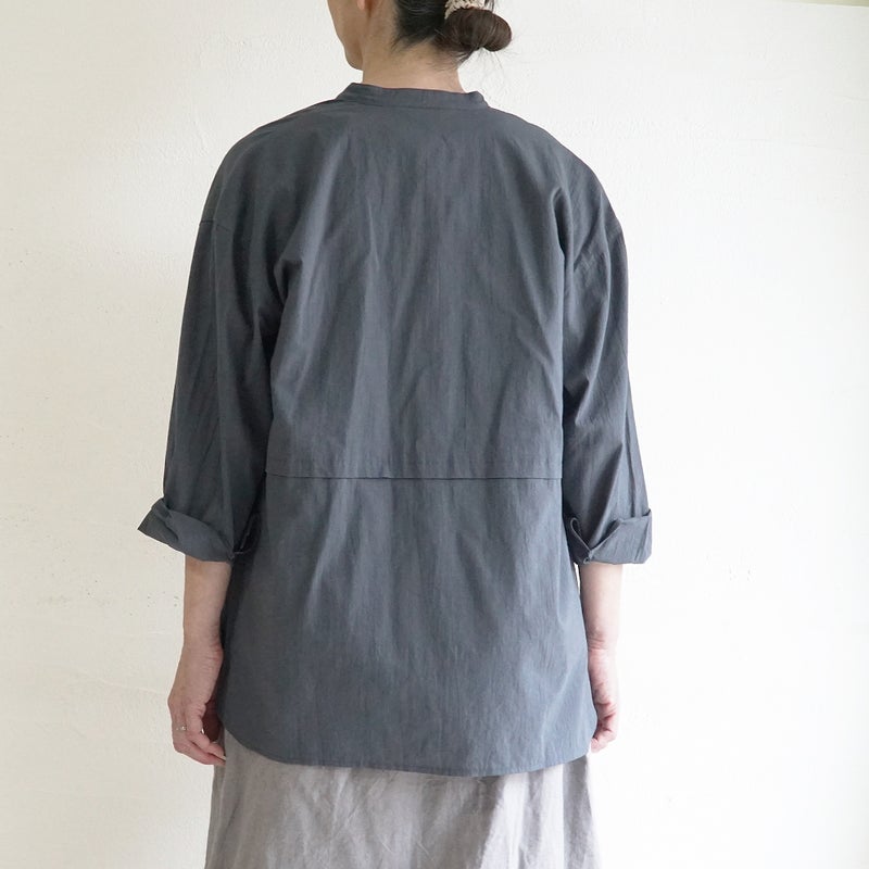 Branch m‘.,ブランチエム,ナチュラル,30代,40代,50代,60代,コットン,ゆったり,綿,ブラウス,シャツ,チュニック,チュニックブラウス,チュニックシャツ,バンドカラーブラウス,バンドカラーシャツ,バンドカラーチュニック,バンドカラー