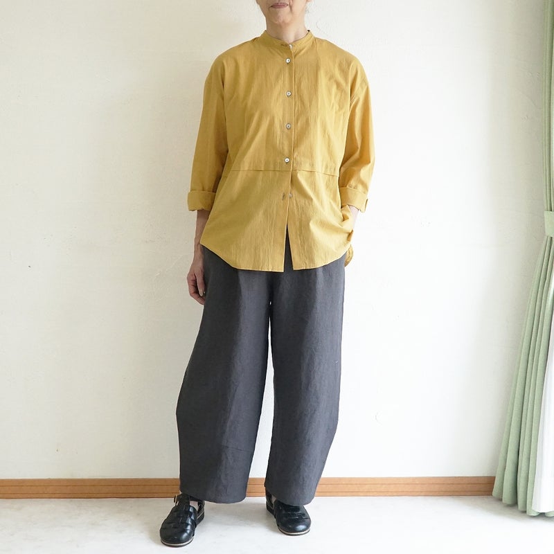 Branch m‘.,ブランチエム,ナチュラル,30代,40代,50代,60代,コットン,ゆったり,綿,ブラウス,シャツ,チュニック,チュニックブラウス,チュニックシャツ,バンドカラーブラウス,バンドカラーシャツ,バンドカラーチュニック,バンドカラー