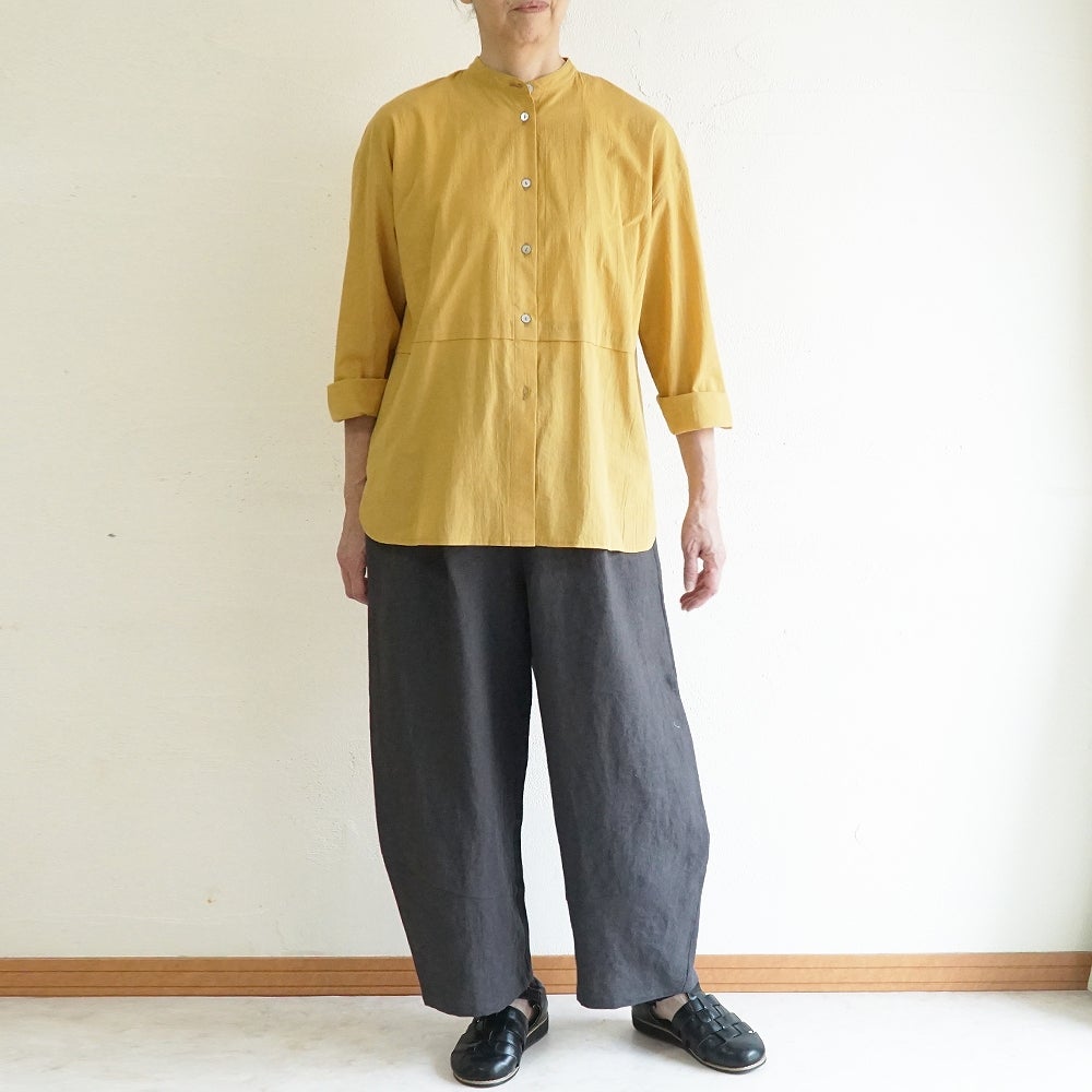 Branch m‘.,ブランチエム,ナチュラル,30代,40代,50代,60代,コットン,ゆったり,綿,ブラウス,シャツ,チュニック,チュニックブラウス,チュニックシャツ,バンドカラーブラウス,バンドカラーシャツ,バンドカラーチュニック,バンドカラー