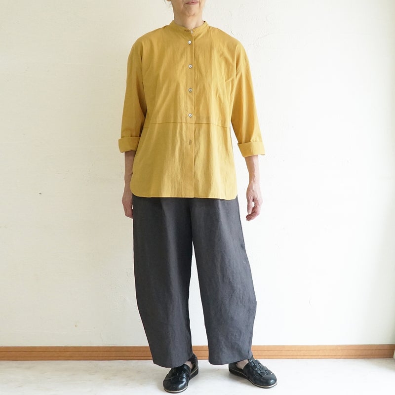 Branch m‘.,ブランチエム,ナチュラル,30代,40代,50代,60代,コットン,ゆったり,綿,ブラウス,シャツ,チュニック,チュニックブラウス,チュニックシャツ,バンドカラーブラウス,バンドカラーシャツ,バンドカラーチュニック,バンドカラー