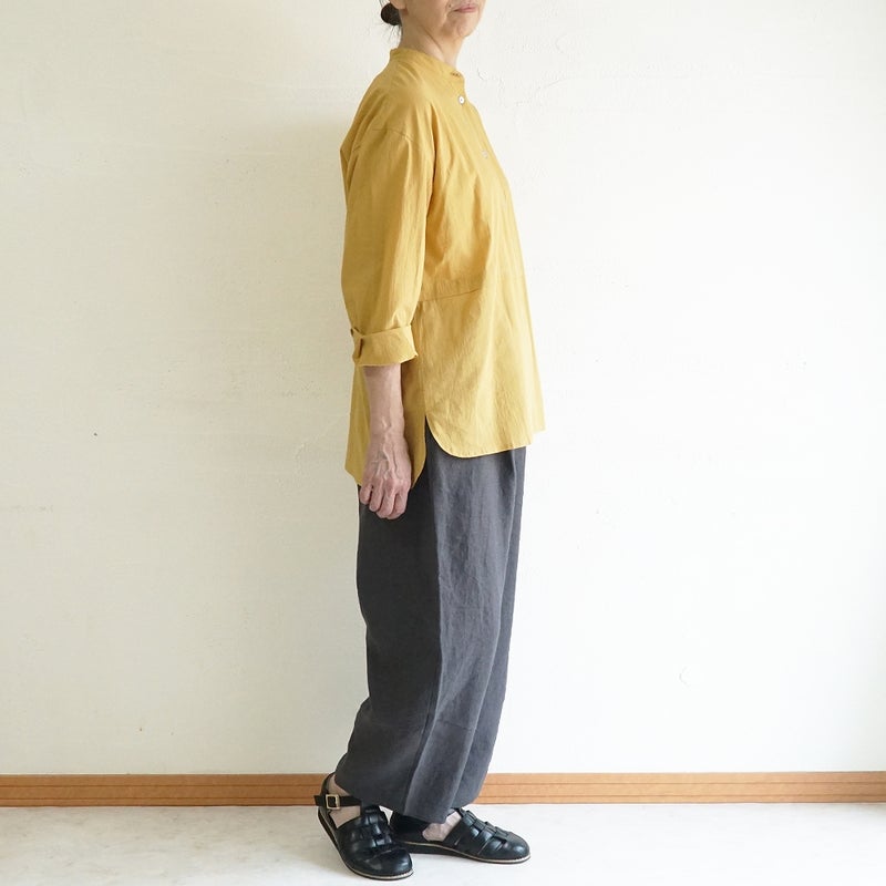 Branch m‘.,ブランチエム,ナチュラル,30代,40代,50代,60代,コットン,ゆったり,綿,ブラウス,シャツ,チュニック,チュニックブラウス,チュニックシャツ,バンドカラーブラウス,バンドカラーシャツ,バンドカラーチュニック,バンドカラー