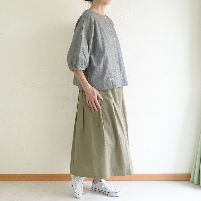 Branch m‘.,ブランチエム,ナチュラル,30代,40代,50代,60代,コットン,ゆったり,綿,ブラウス,ドルマンブラウス,コットンリネン,羽織,ドルマン,