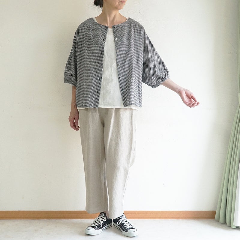 Branch m‘.,ブランチエム,ナチュラル,30代,40代,50代,60代,コットン,ゆったり,綿,ブラウス,ドルマンブラウス,コットンリネン,羽織,ドルマン,