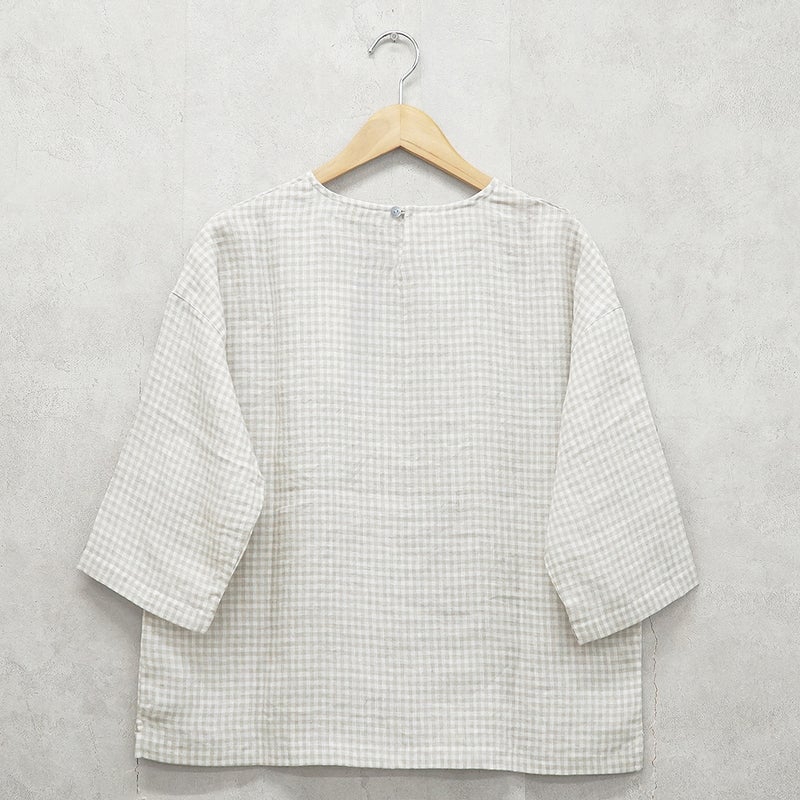 Branch m‘.,ブランチエム,ナチュラル,30代,40代,50代,60代,コットン,ゆったり,綿,ブラウス,プルオーバー,タック,コットンリネン,
