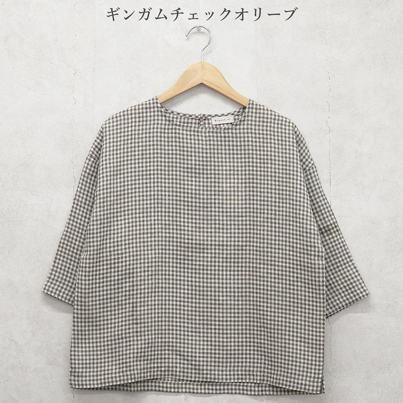 Branch m‘.,ブランチエム,ナチュラル,30代,40代,50代,60代,コットン,ゆったり,綿,ブラウス,プルオーバー,タック,コットンリネン,