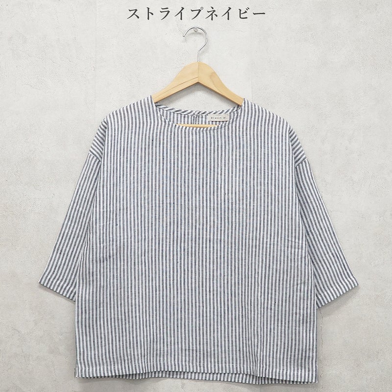 Branch m‘.,ブランチエム,ナチュラル,30代,40代,50代,60代,コットン,ゆったり,綿,ブラウス,プルオーバー,タック,コットンリネン,