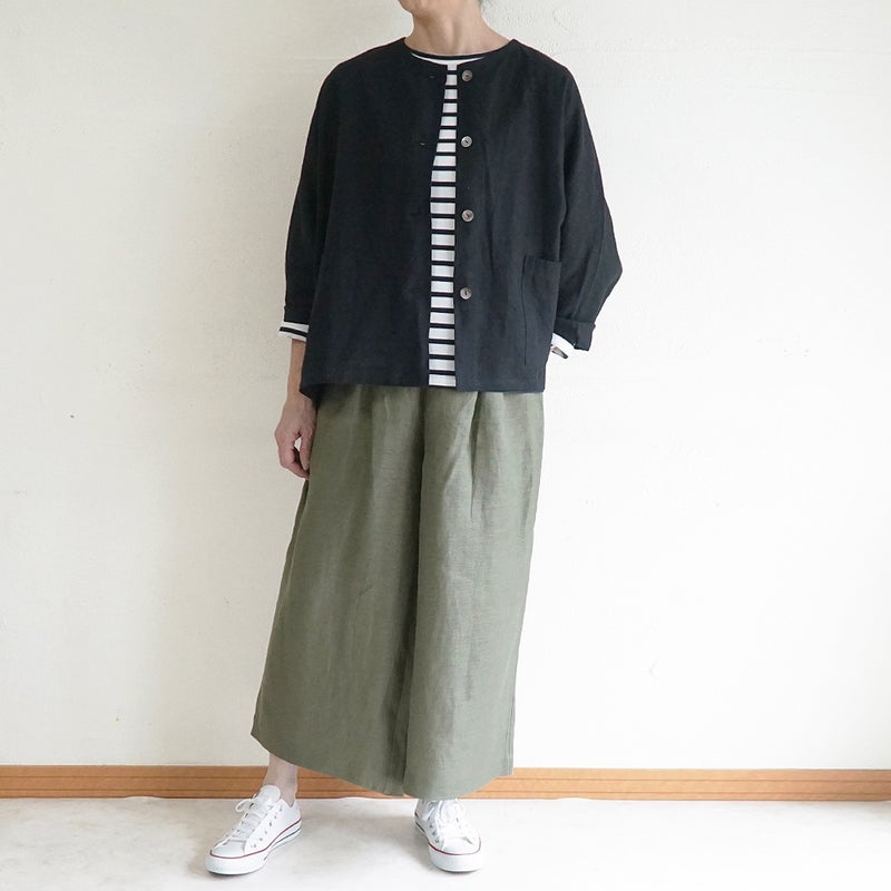 Branch m‘.,ブランチエム,ナチュラル,30代,40代,50代,60代,リネン,麻, ,ゆったり,ワイドパンツ,リネンワイドパンツ,リネンパンツ,パンツ,タックパンツ