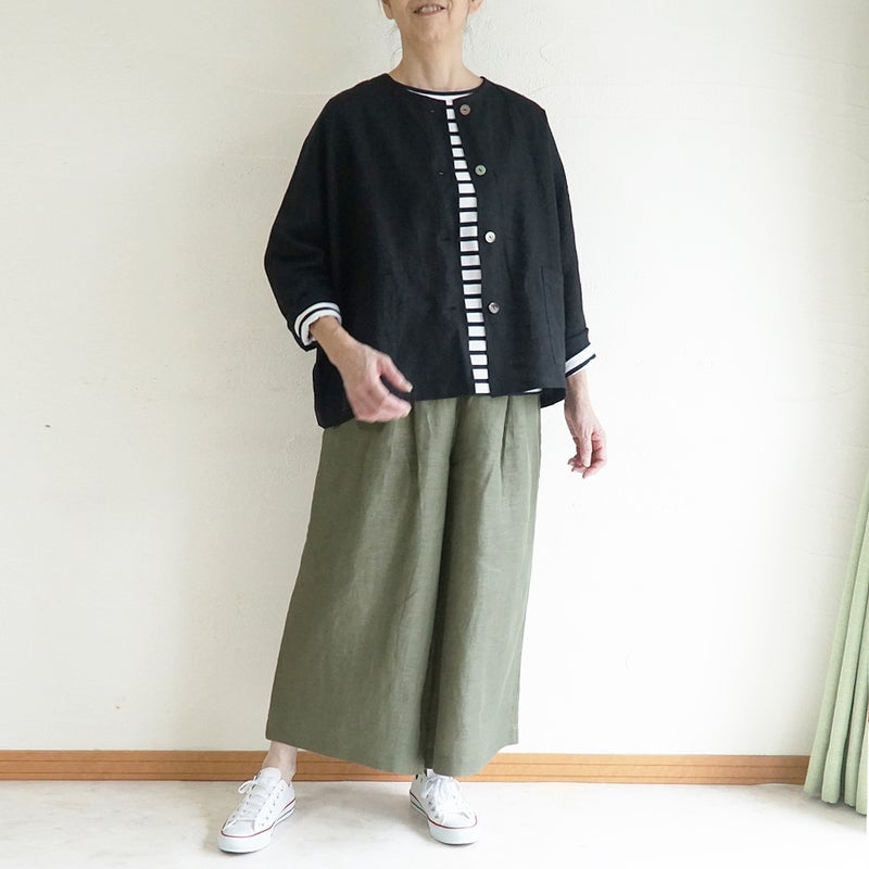 Branch m‘.,ブランチエム,ナチュラル,30代,40代,50代,60代,リネン,麻, ,ゆったり,ワイドパンツ,リネンワイドパンツ,リネンパンツ,パンツ,タックパンツ