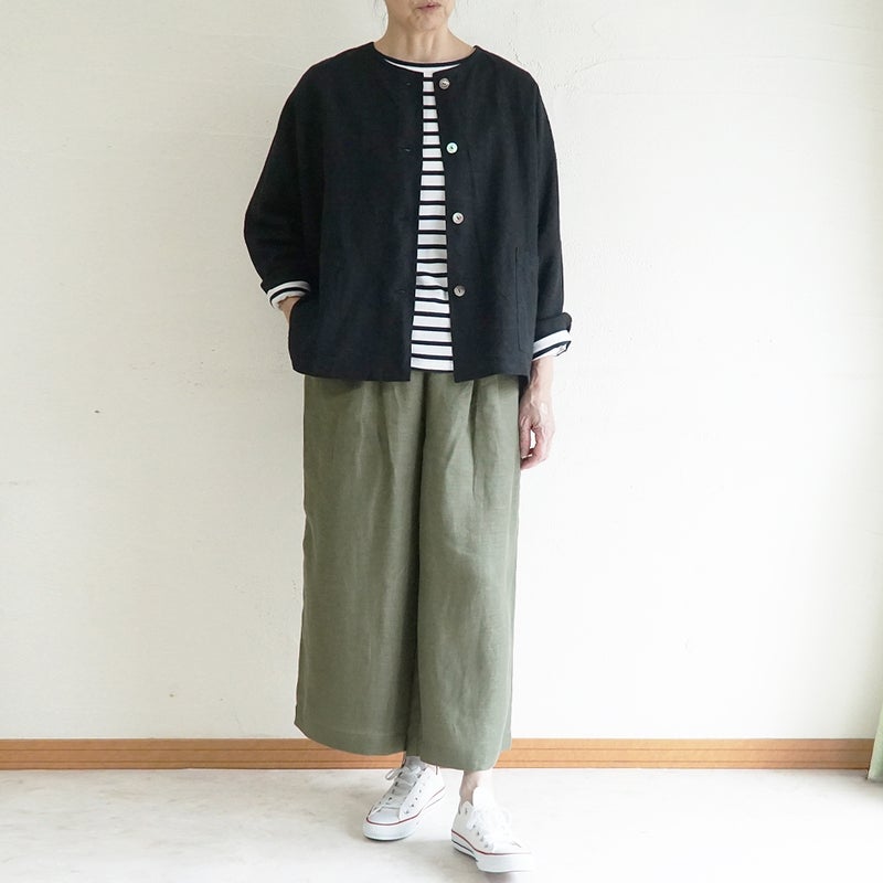 Branch m‘.,ブランチエム,ナチュラル,30代,40代,50代,60代,リネン,麻, ,ゆったり,ワイドパンツ,リネンワイドパンツ,リネンパンツ,パンツ,タックパンツ