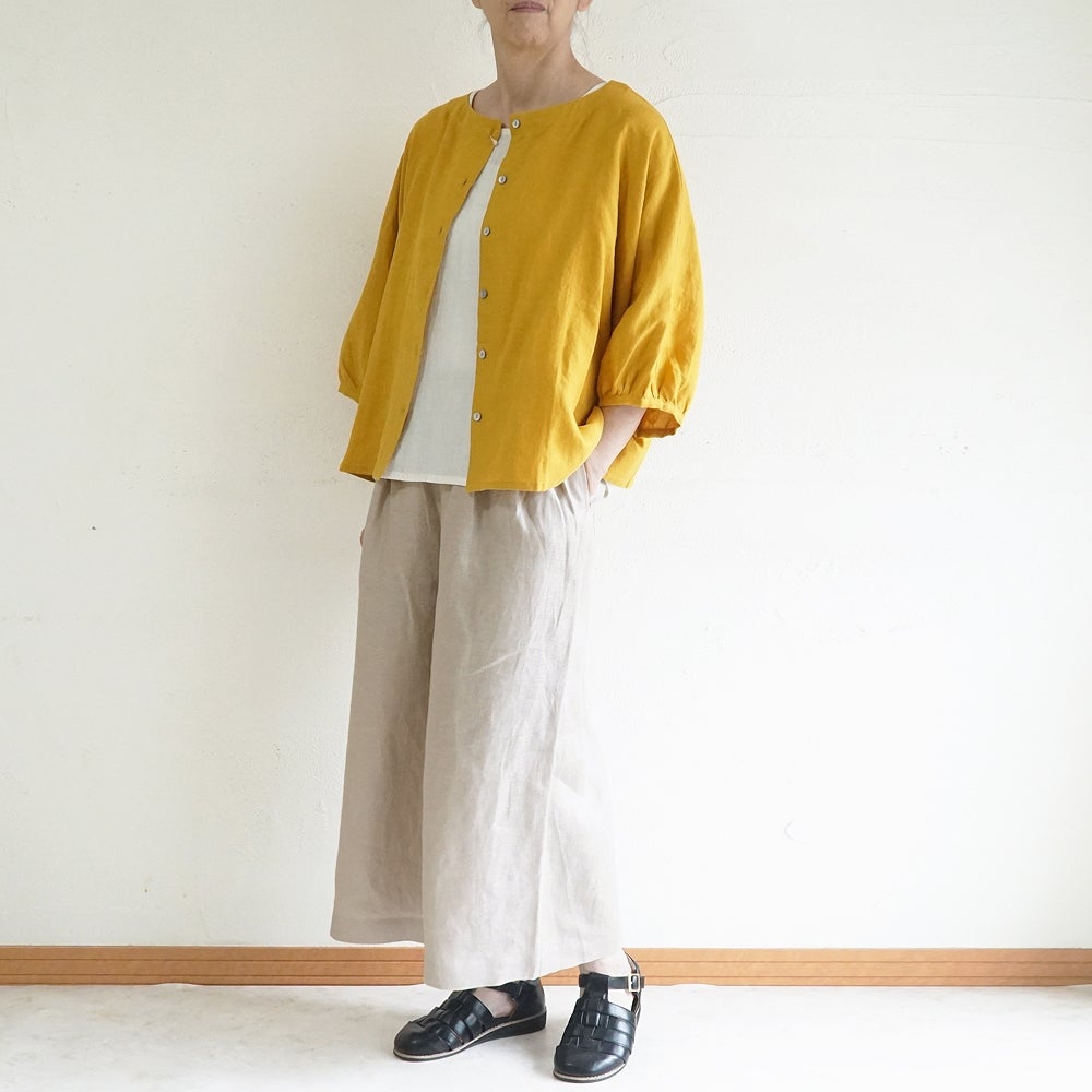 Branch m‘.,ブランチエム,ナチュラル,30代,40代,50代,60代,リネン,麻, ,ゆったり,ワイドパンツ,リネンワイドパンツ,リネンパンツ,パンツ,タックパンツ