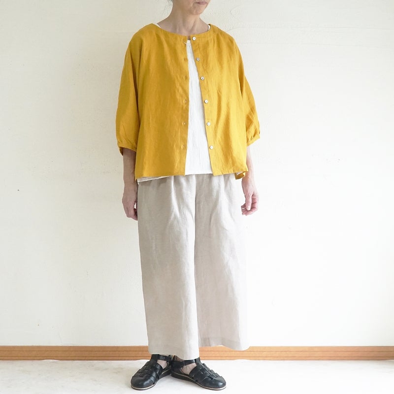 Branch m‘.,ブランチエム,ナチュラル,30代,40代,50代,60代,リネン,麻, ,ゆったり,ワイドパンツ,リネンワイドパンツ,リネンパンツ,パンツ,タックパンツ