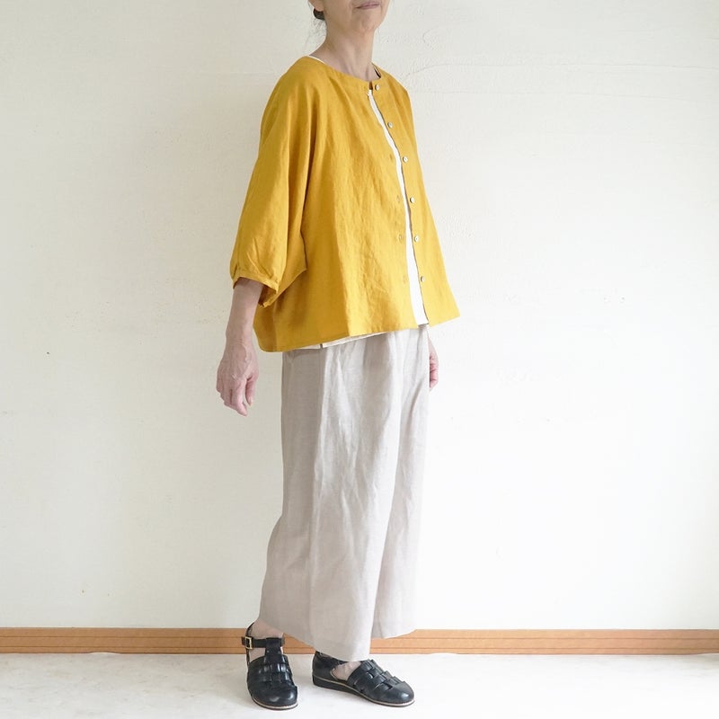 Branch m‘.,ブランチエム,ナチュラル,30代,40代,50代,60代,リネン,麻, ,ゆったり,ワイドパンツ,リネンワイドパンツ,リネンパンツ,パンツ,タックパンツ