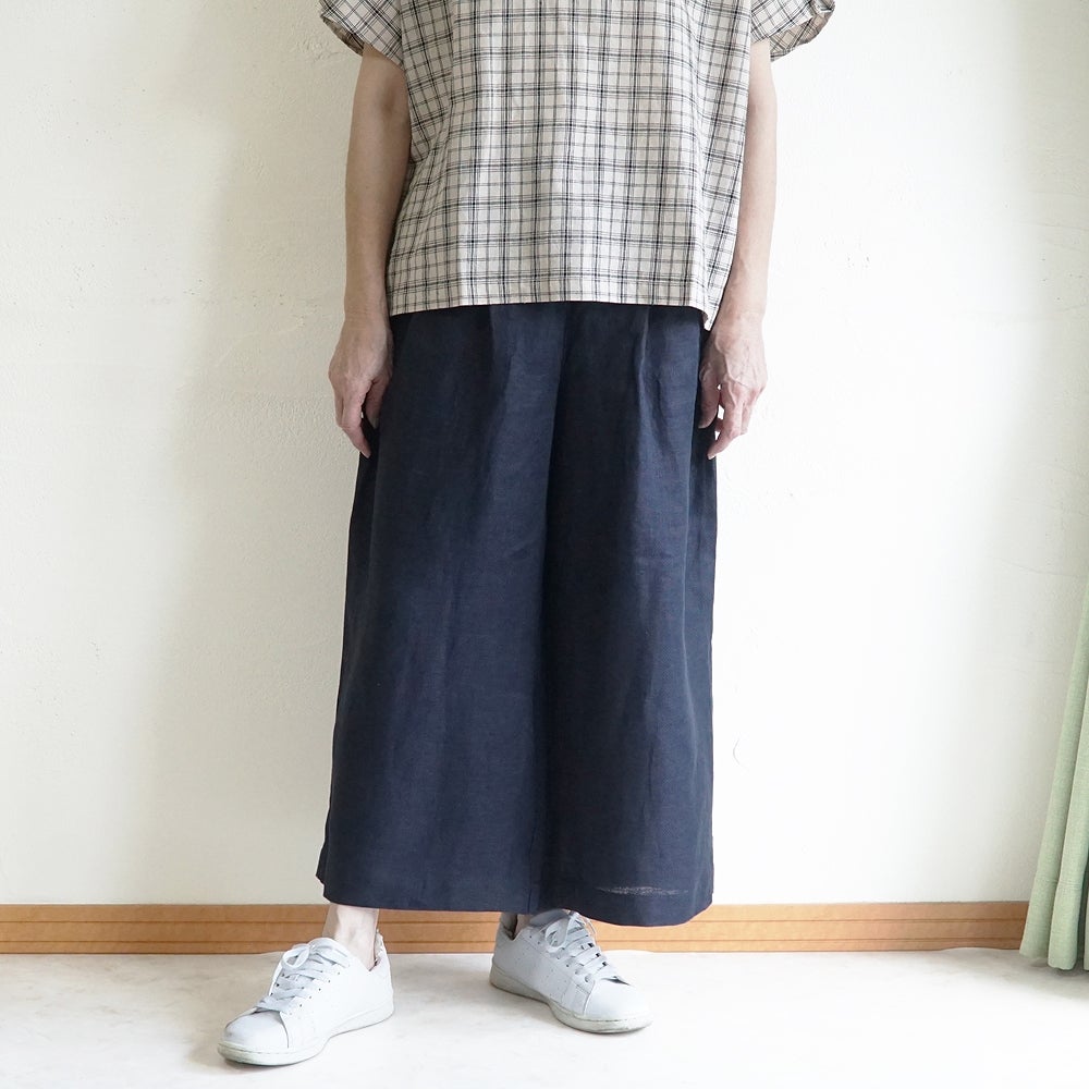 Branch m‘.,ブランチエム,ナチュラル,30代,40代,50代,60代,リネン,麻, ,ゆったり,ワイドパンツ,リネンワイドパンツ,リネンパンツ,パンツ,タックパンツ