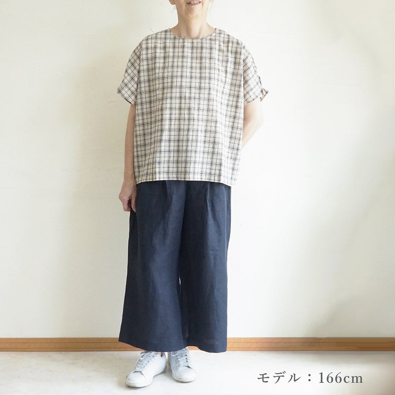 Branch m‘.,ブランチエム,ナチュラル,30代,40代,50代,60代,リネン,麻, ,ゆったり,ワイドパンツ,リネンワイドパンツ,リネンパンツ,パンツ,タックパンツ