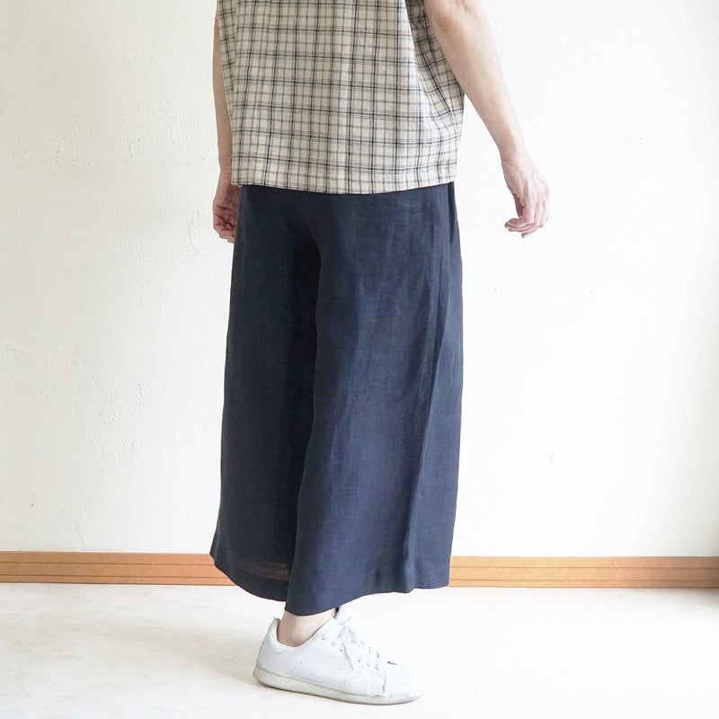 Branch m‘.,ブランチエム,ナチュラル,30代,40代,50代,60代,リネン,麻, ,ゆったり,ワイドパンツ,リネンワイドパンツ,リネンパンツ,パンツ,タックパンツ