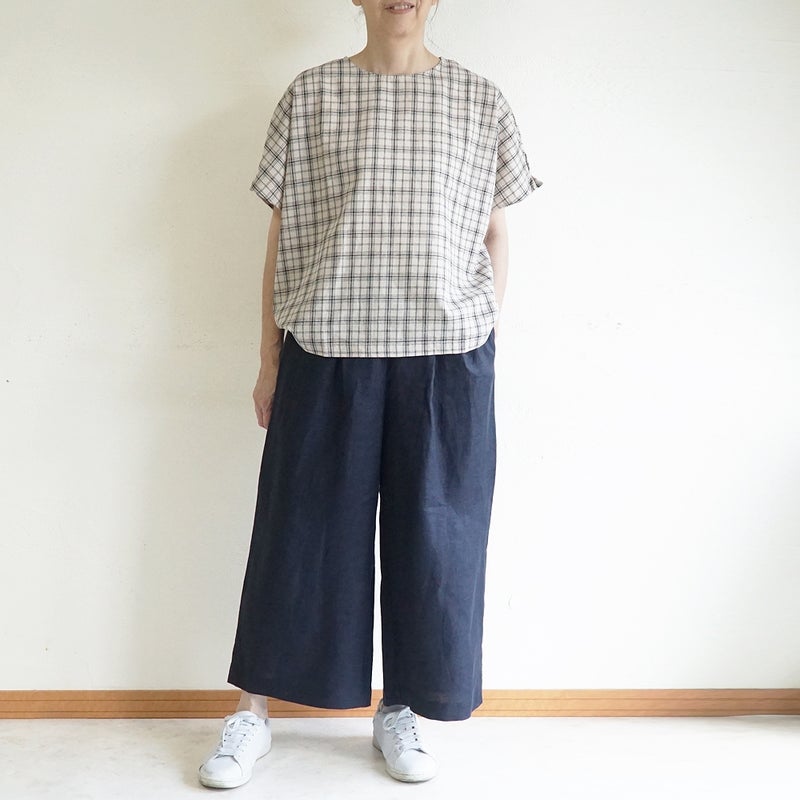 Branch m‘.,ブランチエム,ナチュラル,30代,40代,50代,60代,リネン,麻, ,ゆったり,ワイドパンツ,リネンワイドパンツ,リネンパンツ,パンツ,タックパンツ