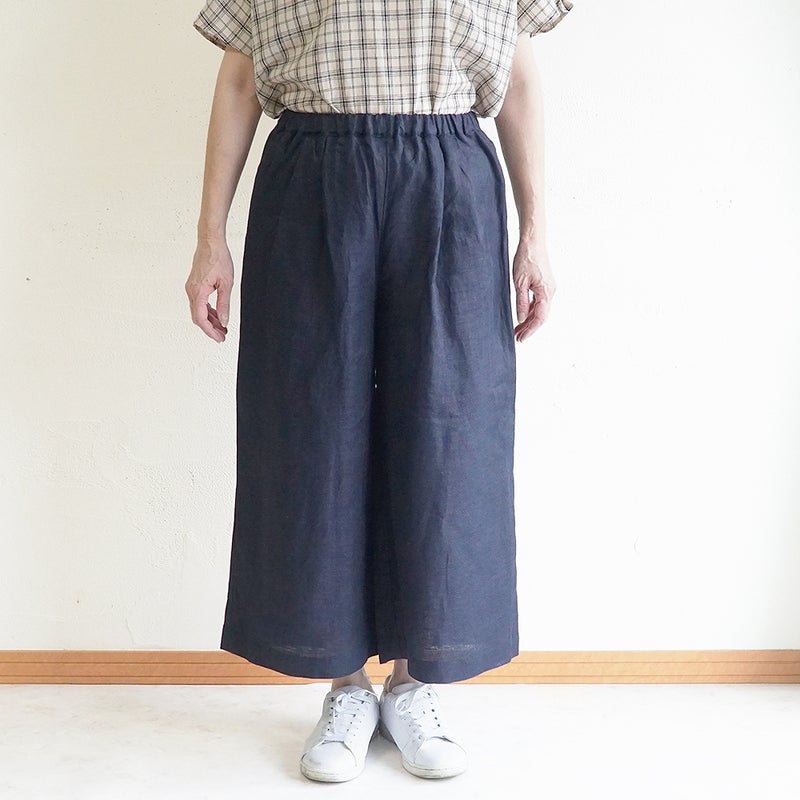 Branch m‘.,ブランチエム,ナチュラル,30代,40代,50代,60代,リネン,麻, ,ゆったり,ワイドパンツ,リネンワイドパンツ,リネンパンツ,パンツ,タックパンツ