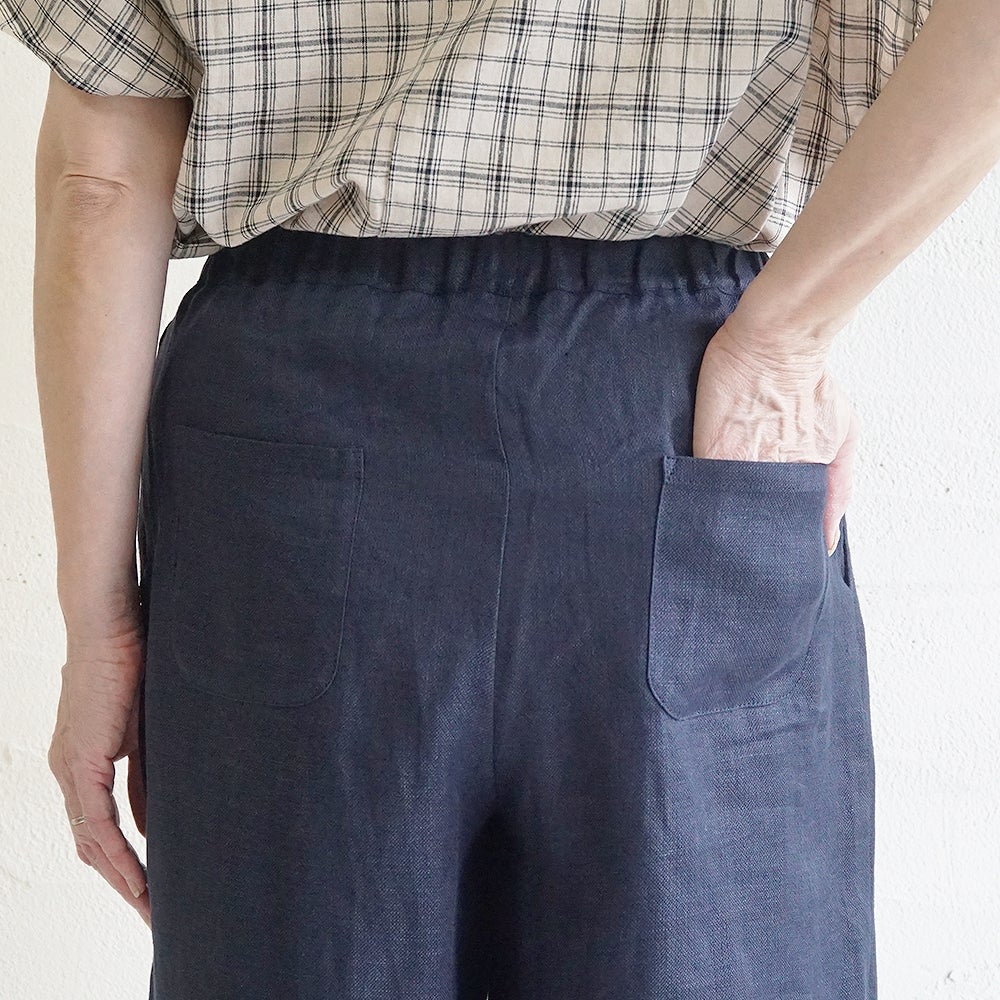 Branch m‘.,ブランチエム,ナチュラル,30代,40代,50代,60代,リネン,麻, ,ゆったり,ワイドパンツ,リネンワイドパンツ,リネンパンツ,パンツ,タックパンツ
