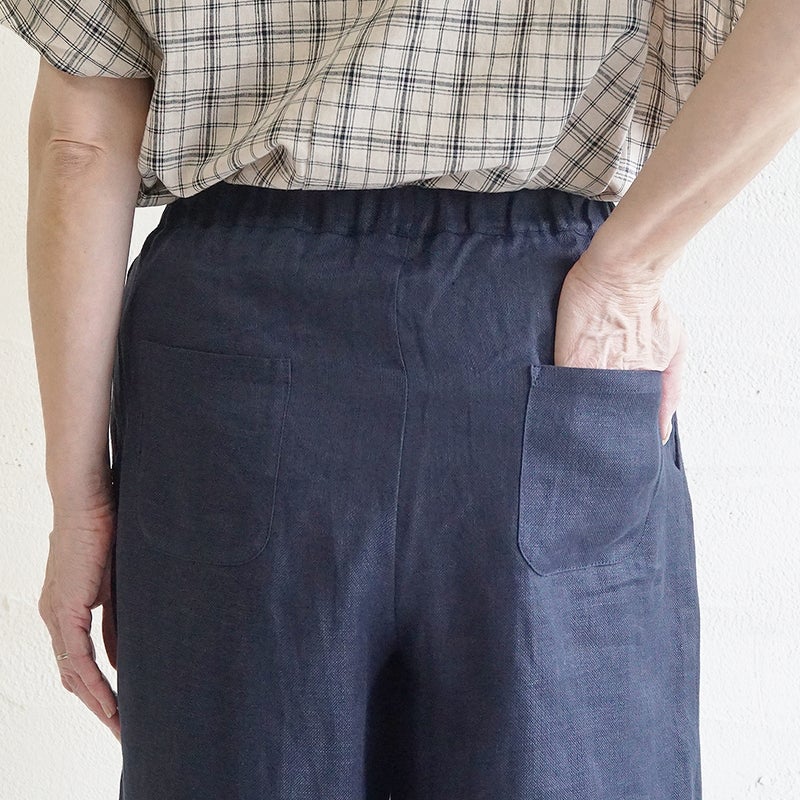 Branch m‘.,ブランチエム,ナチュラル,30代,40代,50代,60代,リネン,麻, ,ゆったり,ワイドパンツ,リネンワイドパンツ,リネンパンツ,パンツ,タックパンツ