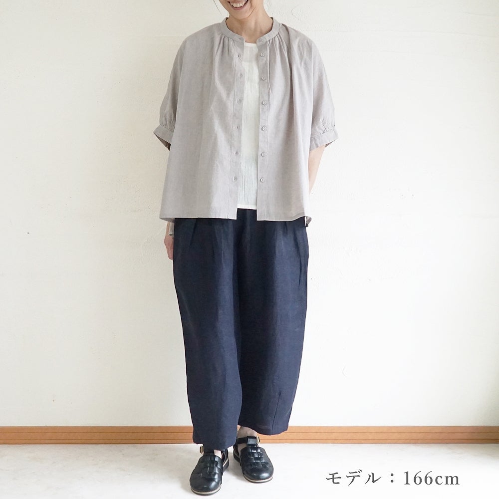 Branch m‘.,ブランチエム,ナチュラル,30代,40代,50代,60代,リネン,麻, ,ゆったり,ワイドパンツ,リネンワイドパンツ,リネンパンツ,パンツ,タックパンツ,フィグパンツ,コクーンパンツ