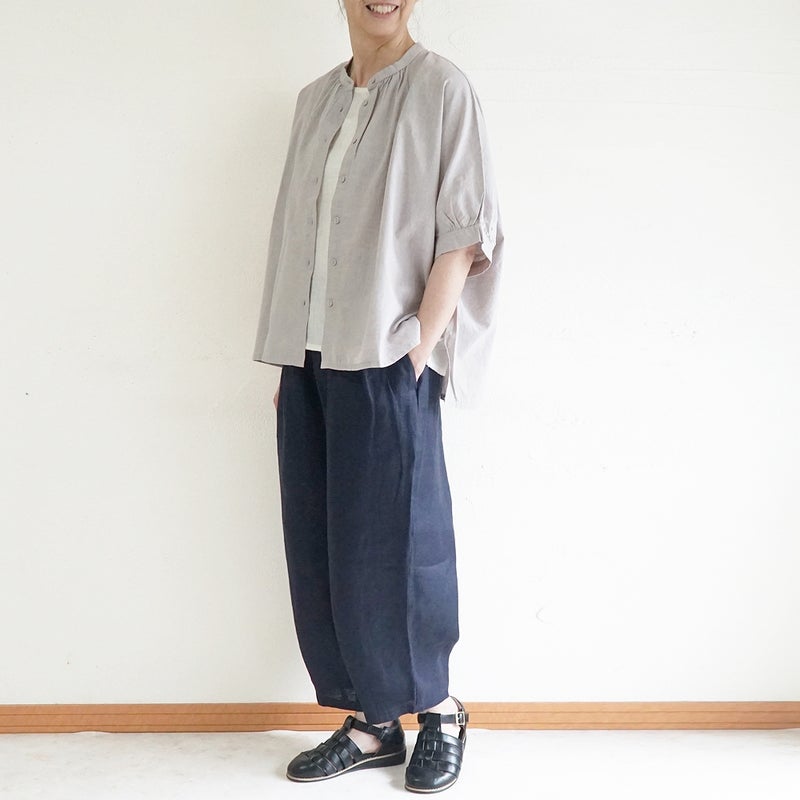 Branch m‘.,ブランチエム,ナチュラル,30代,40代,50代,60代,リネン,麻, ,ゆったり,ワイドパンツ,リネンワイドパンツ,リネンパンツ,パンツ,タックパンツ,フィグパンツ,コクーンパンツ