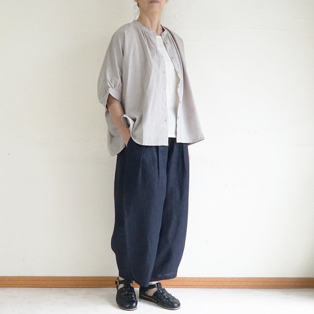 Branch m‘.,ブランチエム,ナチュラル,30代,40代,50代,60代,リネン,麻, ,ゆったり,ワイドパンツ,リネンワイドパンツ,リネンパンツ,パンツ,タックパンツ,フィグパンツ,コクーンパンツ