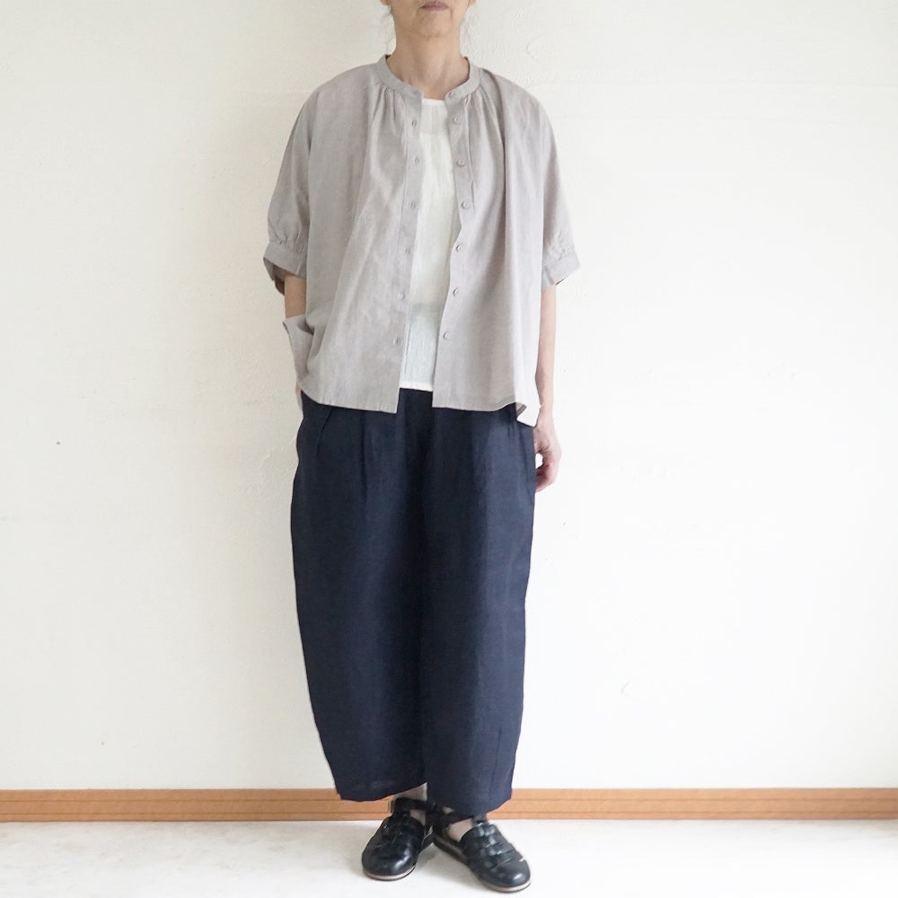 Branch m‘.,ブランチエム,ナチュラル,30代,40代,50代,60代,リネン,麻, ,ゆったり,ワイドパンツ,リネンワイドパンツ,リネンパンツ,パンツ,タックパンツ,フィグパンツ,コクーンパンツ