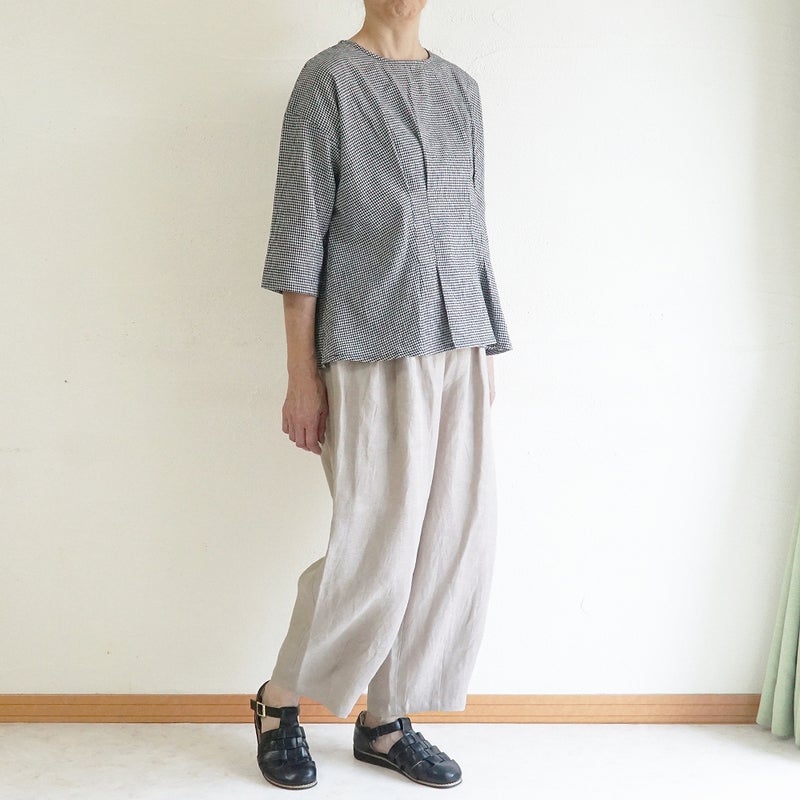 Branch m‘.,ブランチエム,ナチュラル,30代,40代,50代,60代,リネン,麻, ,ゆったり,ワイドパンツ,リネンワイドパンツ,リネンパンツ,パンツ,タックパンツ,フィグパンツ,コクーンパンツ
