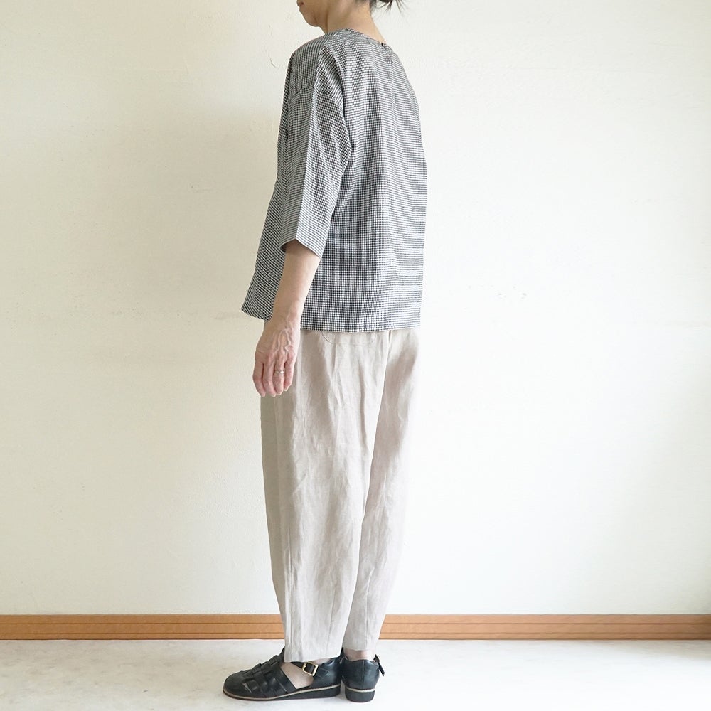 Branch m‘.,ブランチエム,ナチュラル,30代,40代,50代,60代,リネン,麻, ,ゆったり,ワイドパンツ,リネンワイドパンツ,リネンパンツ,パンツ,タックパンツ,フィグパンツ,コクーンパンツ