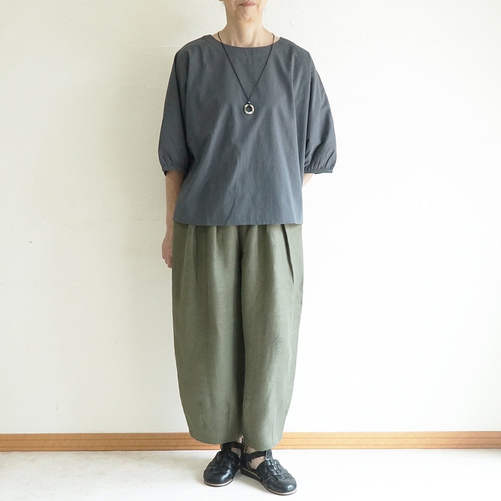 Branch m‘.,ブランチエム,ナチュラル,30代,40代,50代,60代,リネン,麻, ,ゆったり,ワイドパンツ,リネンワイドパンツ,リネンパンツ,パンツ,タックパンツ,フィグパンツ,コクーンパンツ