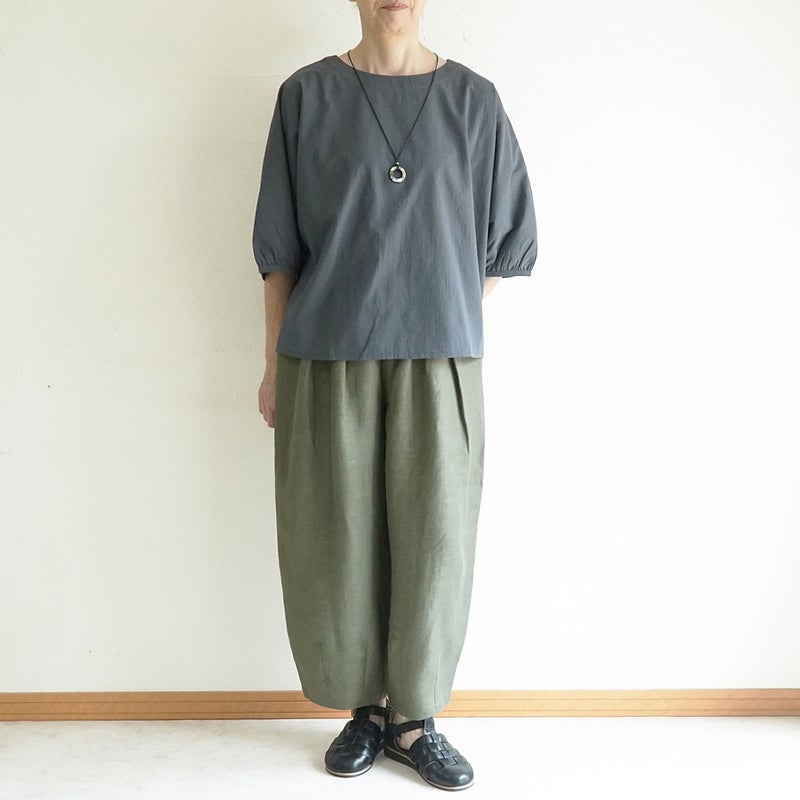 Branch m‘.,ブランチエム,ナチュラル,30代,40代,50代,60代,リネン,麻, ,ゆったり,ワイドパンツ,リネンワイドパンツ,リネンパンツ,パンツ,タックパンツ,フィグパンツ,コクーンパンツ