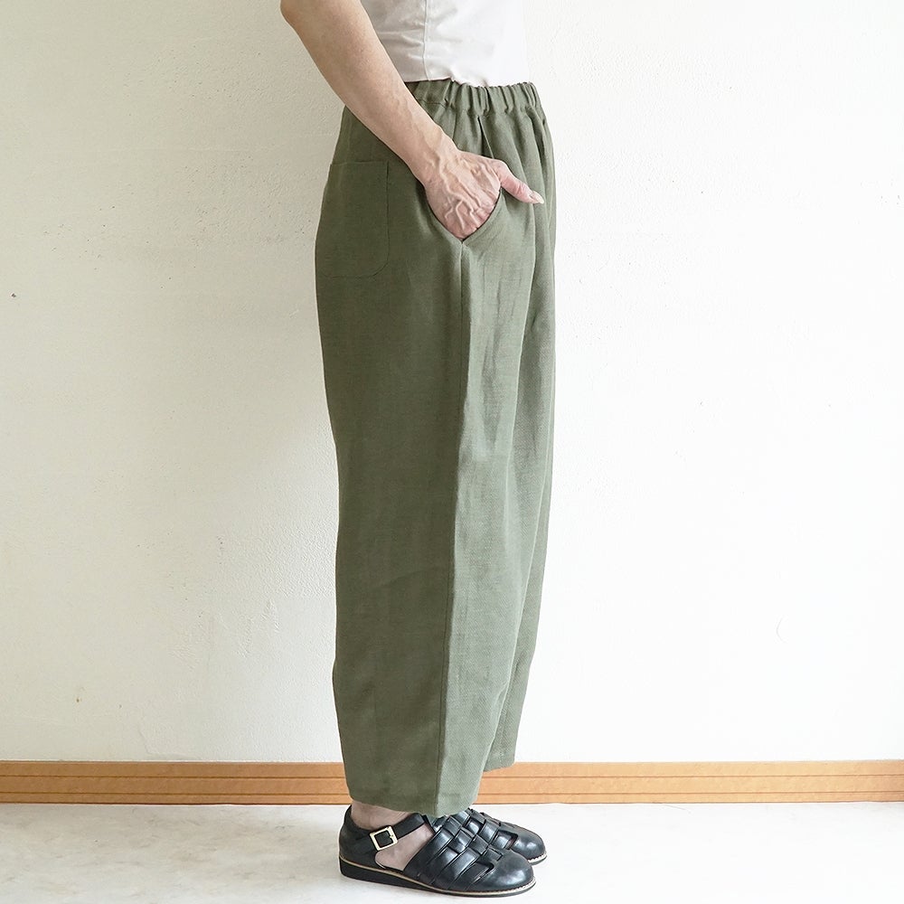 Branch m‘.,ブランチエム,ナチュラル,30代,40代,50代,60代,リネン,麻, ,ゆったり,ワイドパンツ,リネンワイドパンツ,リネンパンツ,パンツ,タックパンツ,フィグパンツ,コクーンパンツ