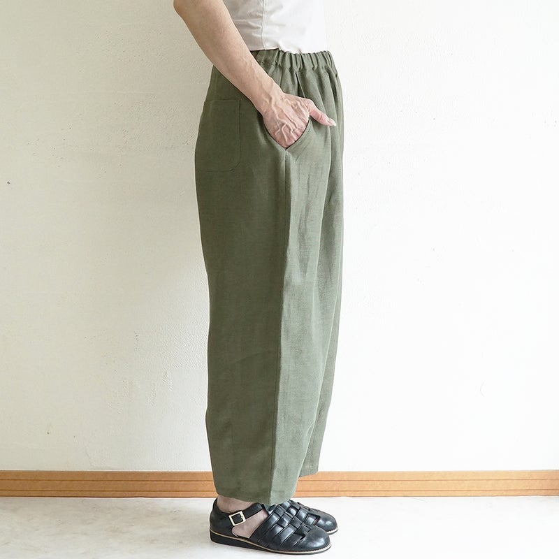 Branch m‘.,ブランチエム,ナチュラル,30代,40代,50代,60代,リネン,麻, ,ゆったり,ワイドパンツ,リネンワイドパンツ,リネンパンツ,パンツ,タックパンツ,フィグパンツ,コクーンパンツ