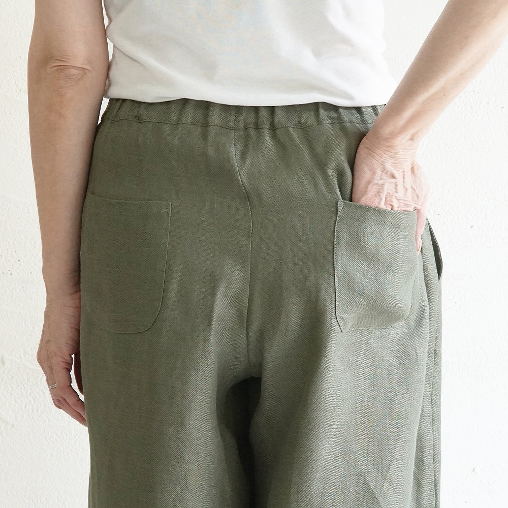 Branch m‘.,ブランチエム,ナチュラル,30代,40代,50代,60代,リネン,麻, ,ゆったり,ワイドパンツ,リネンワイドパンツ,リネンパンツ,パンツ,タックパンツ,フィグパンツ,コクーンパンツ