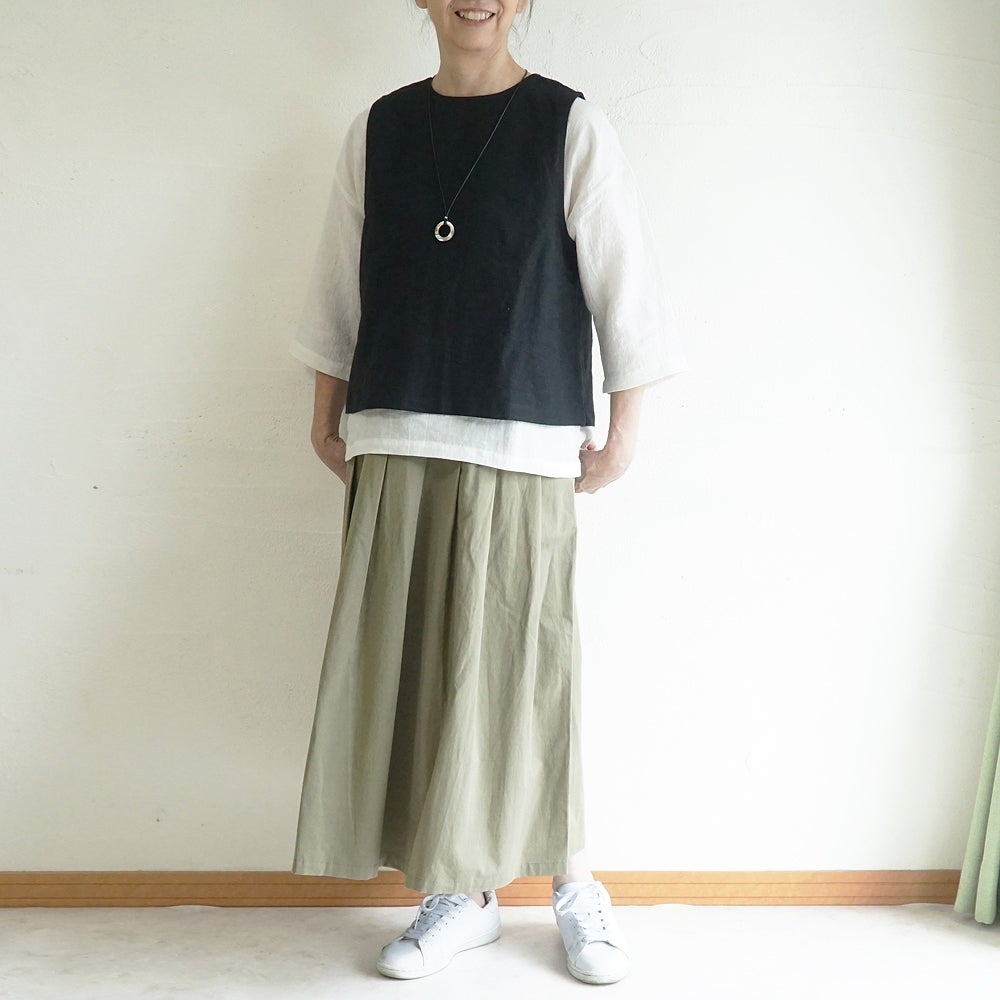 Branch m‘.,ブランチエム,ナチュラル,30代,40代,50代,60代,リネン,ゆったり,ベスト,リネンベスト,2wayベスト,2way,フォーマル,オケージョン,セットアップ,