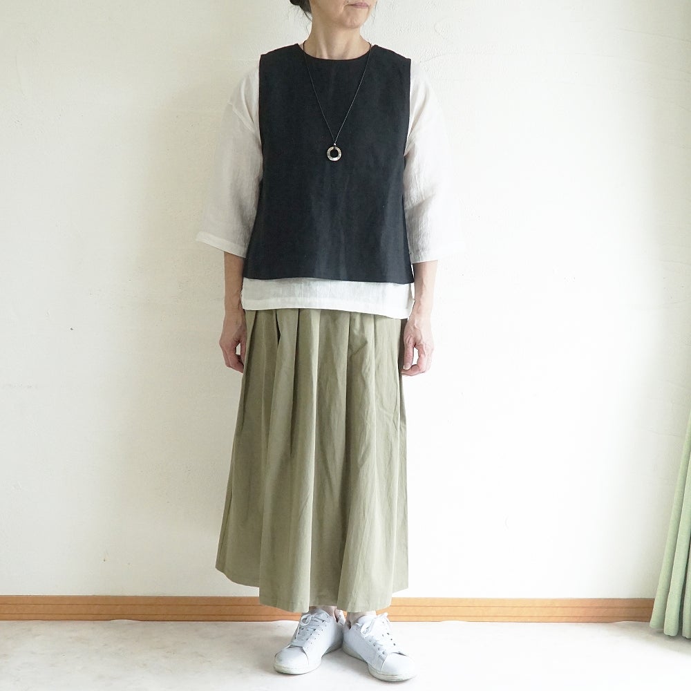 Branch m‘.,ブランチエム,ナチュラル,30代,40代,50代,60代,リネン,ゆったり,ベスト,リネンベスト,2wayベスト,2way,フォーマル,オケージョン,セットアップ,