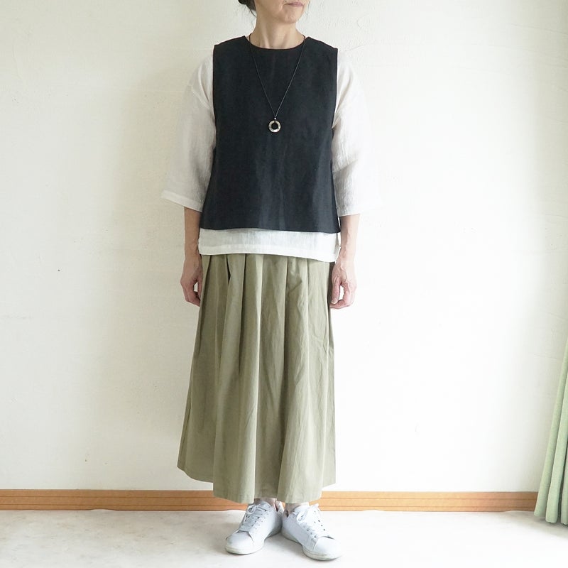 Branch m‘.,ブランチエム,ナチュラル,30代,40代,50代,60代,リネン,ゆったり,ベスト,リネンベスト,2wayベスト,2way,フォーマル,オケージョン,セットアップ,