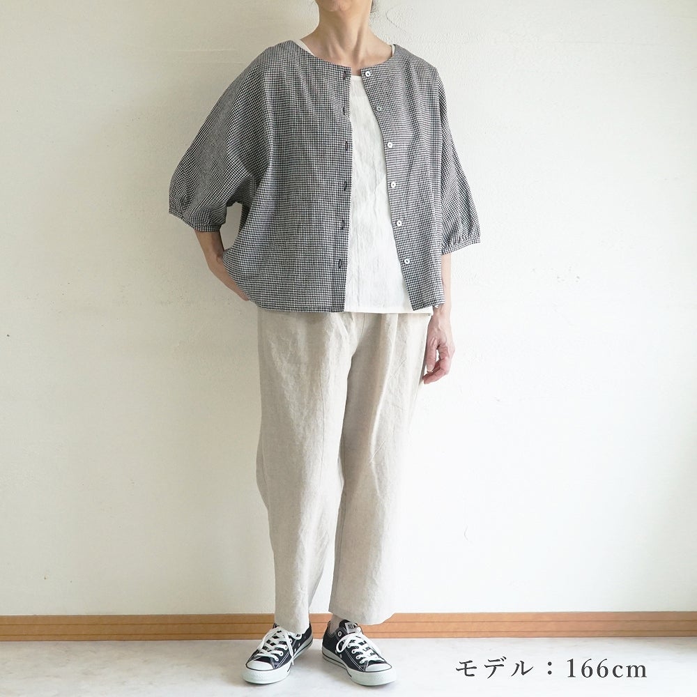 Branch m‘.,ブランチエム,ナチュラル,30代,40代,50代,60代,リネン,ゆったり,麻,pants,パンツ,テーパード,テーパードパンツ,リネンパンツ,フォーマル,オケージョン,セットアップ,