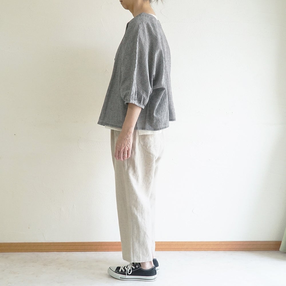 Branch m‘.,ブランチエム,ナチュラル,30代,40代,50代,60代,リネン,ゆったり,麻,pants,パンツ,テーパード,テーパードパンツ,リネンパンツ,フォーマル,オケージョン,セットアップ,