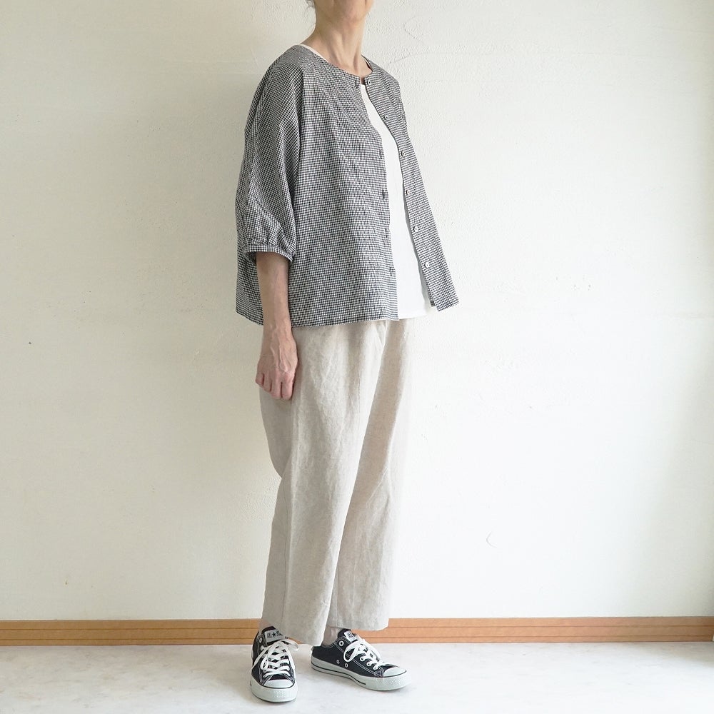 Branch m‘.,ブランチエム,ナチュラル,30代,40代,50代,60代,リネン,ゆったり,麻,pants,パンツ,テーパード,テーパードパンツ,リネンパンツ,フォーマル,オケージョン,セットアップ,