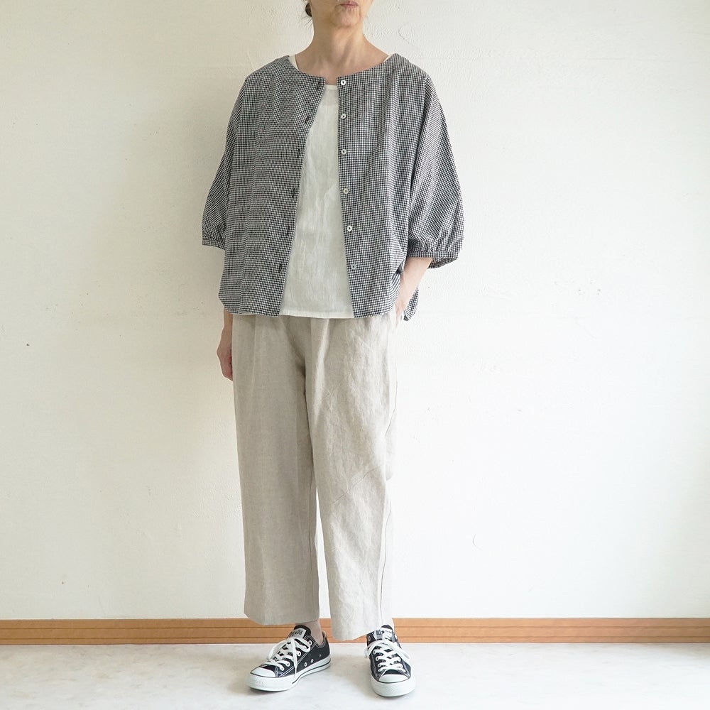 Branch m‘.,ブランチエム,ナチュラル,30代,40代,50代,60代,リネン,ゆったり,麻,pants,パンツ,テーパード,テーパードパンツ,リネンパンツ,フォーマル,オケージョン,セットアップ,