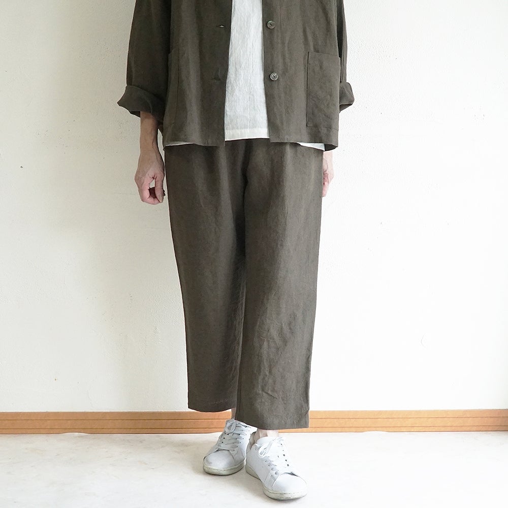 Branch m‘.,ブランチエム,ナチュラル,30代,40代,50代,60代,リネン,ゆったり,麻,pants,パンツ,テーパード,テーパードパンツ,リネンパンツ,フォーマル,オケージョン,セットアップ,