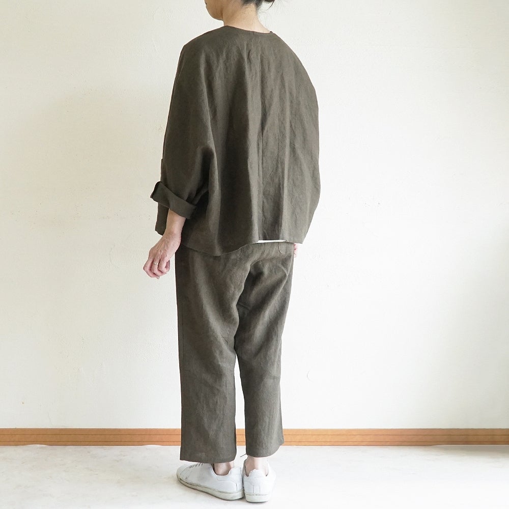 Branch m‘.,ブランチエム,ナチュラル,30代,40代,50代,60代,リネン,ゆったり,麻,pants,パンツ,テーパード,テーパードパンツ,リネンパンツ,フォーマル,オケージョン,セットアップ,