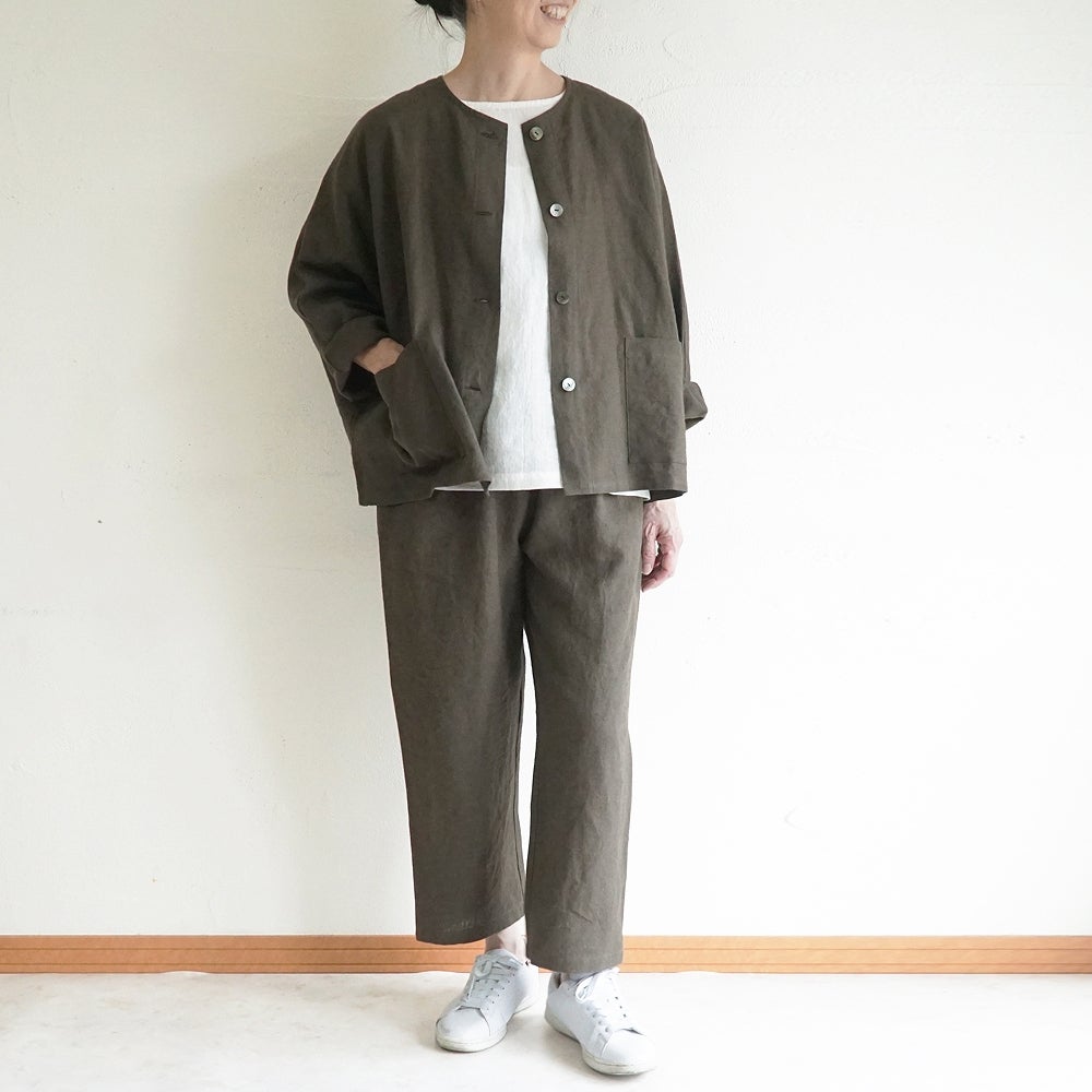 Branch m‘.,ブランチエム,ナチュラル,30代,40代,50代,60代,リネン,ゆったり,麻,pants,パンツ,テーパード,テーパードパンツ,リネンパンツ,フォーマル,オケージョン,セットアップ,