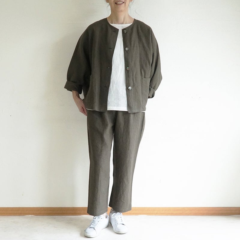 Branch m‘.,ブランチエム,ナチュラル,30代,40代,50代,60代,リネン,ゆったり,麻,pants,パンツ,テーパード,テーパードパンツ,リネンパンツ,フォーマル,オケージョン,セットアップ,