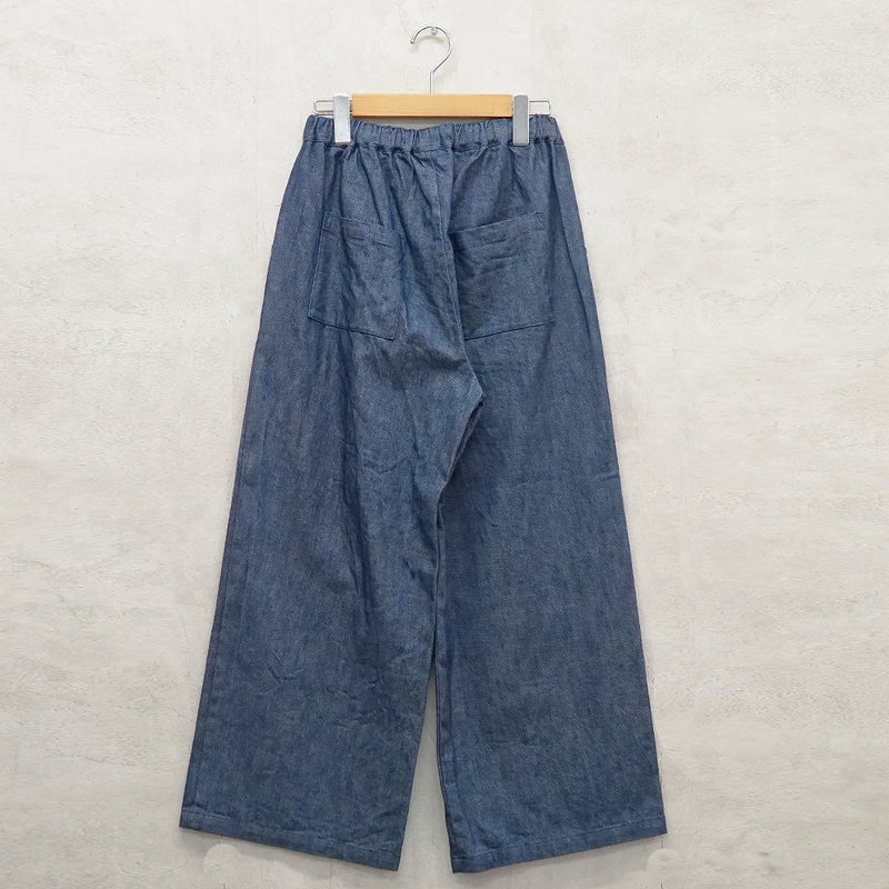 Branch m‘.,ブランチエム,ナチュラル,30代,40代,50代,60代,コットン,綿,ゆったり,パンツ,デニム,デニムパンツ,ベイカーパンツ,ストレートパンツ,デニムストレートパンツ,ワイドパンツ,デニムワイドパンツ