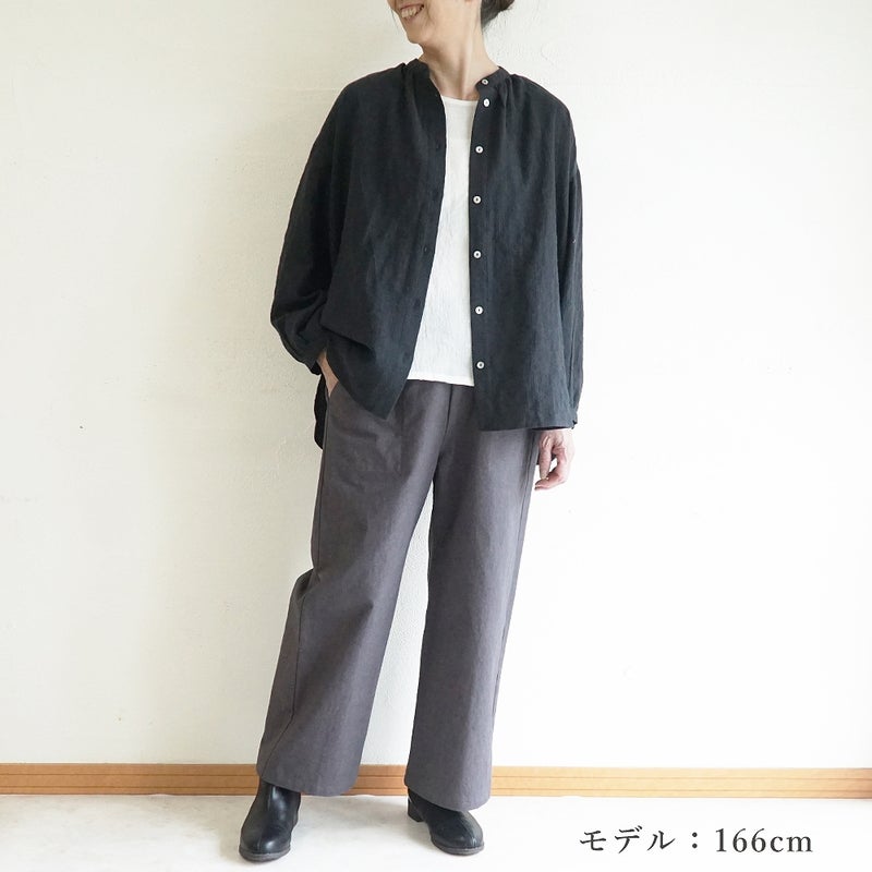 Branch m‘.,ブランチエム,ナチュラル,30代,40代,50代,60代,コットン,綿,ゆったり,パンツ, ,ベイカーパンツ,ストレートパンツ,ワイドパンツ,リネン,麻,綿麻,コットンリネン