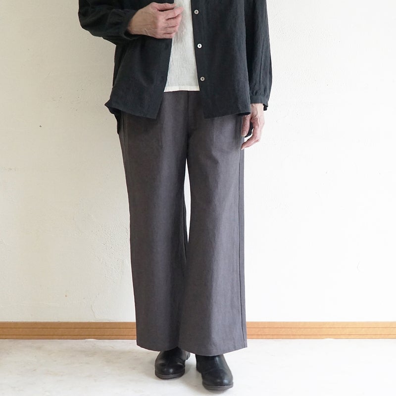 Branch m‘.,ブランチエム,ナチュラル,30代,40代,50代,60代,コットン,綿,ゆったり,パンツ, ,ベイカーパンツ,ストレートパンツ,ワイドパンツ,リネン,麻,綿麻,コットンリネン