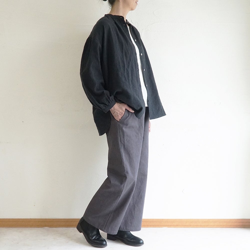 Branch m‘.,ブランチエム,ナチュラル,30代,40代,50代,60代,コットン,綿,ゆったり,パンツ, ,ベイカーパンツ,ストレートパンツ,ワイドパンツ,リネン,麻,綿麻,コットンリネン