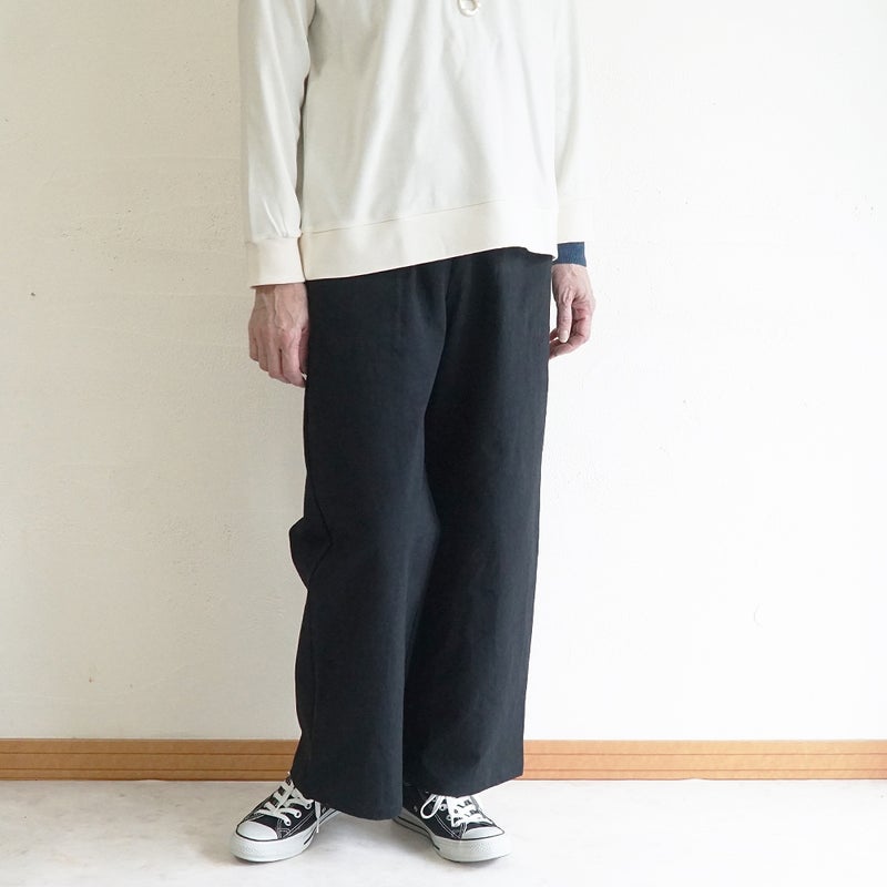 Branch m‘.,ブランチエム,ナチュラル,30代,40代,50代,60代,コットン,綿,ゆったり,パンツ, ,ベイカーパンツ,ストレートパンツ,ワイドパンツ,リネン,麻,綿麻,コットンリネン